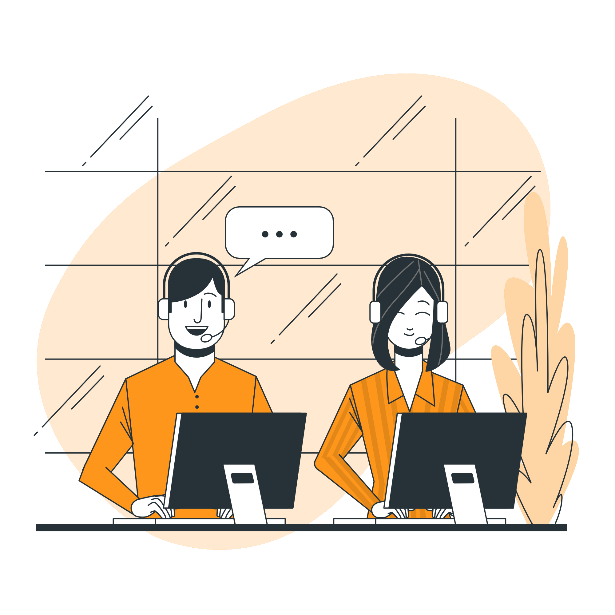 Call center background